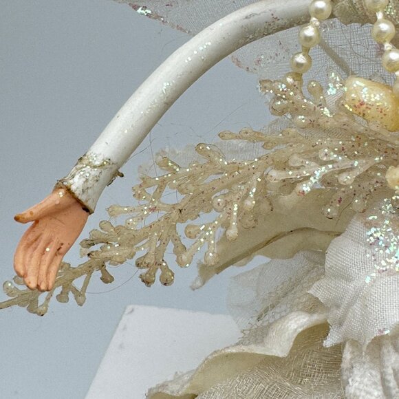 Windward Fairy Angel Ornament Holiday Christmas White Cream Floral  Design Gift - Picture 4 of 11